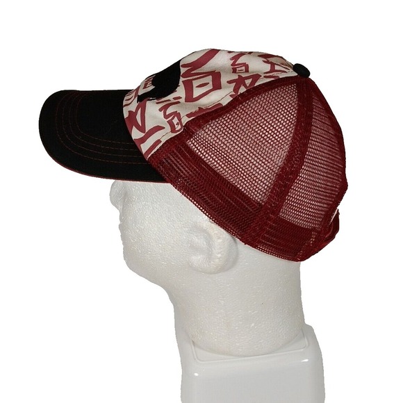 Denver Zoo Rhino Cap Mesh Back Red & Black Baseball Sports Hook & Loop Hat - Picture 4 of 8